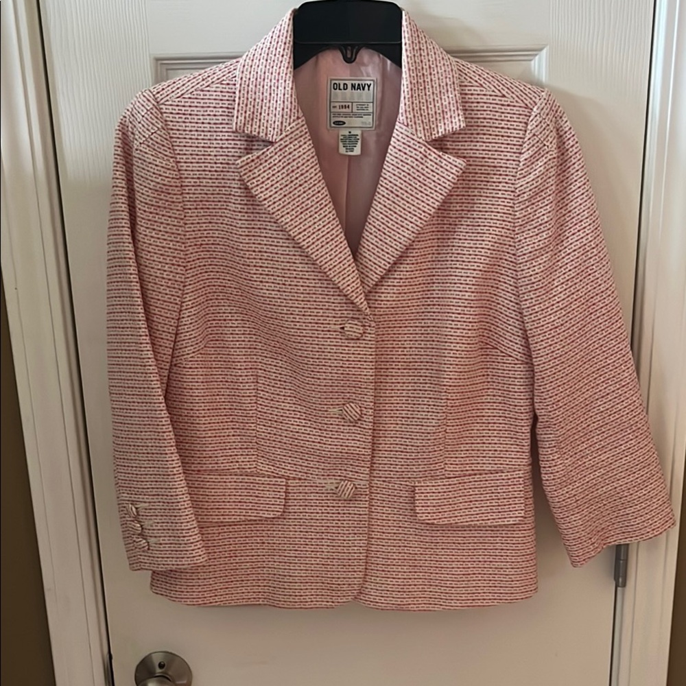 Old Navy Pink Blazer Tailored Suit Jacket